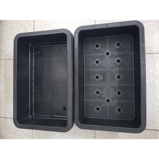 Chậu trồng rau thông minh đen KT: 65x42x18cm