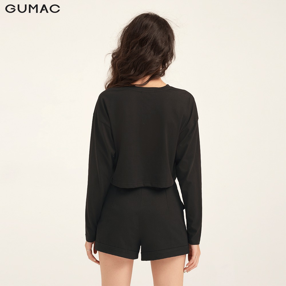 [Mã WABRGUD1 giảm 10% đơn 99K] Áo thun nữ tay dài croptop GUMAC đủ màu đủ size, trẻ trung ATB1122