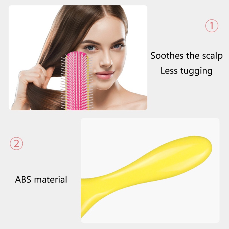 Lược Chải Tóc 9 Hàng Gỡ Rối Massage Da Đầu YOUYO