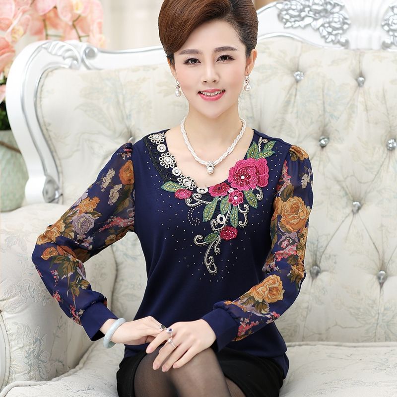 Áo lụa cho người già, áo sơ mi nư trung niên