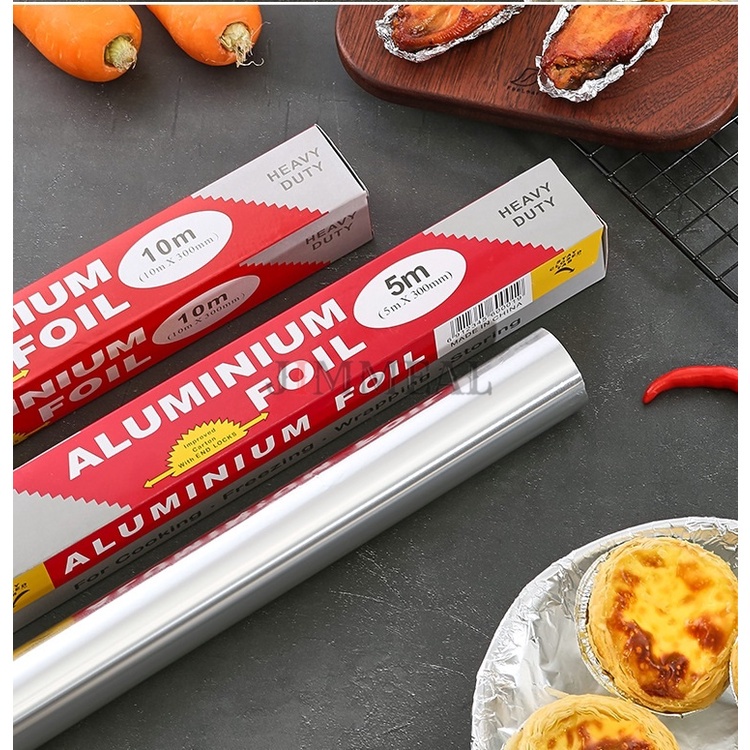 Giấy Bạc Nướng Thức Ăn, Thịt, Cá, Bảo Quản Thực Phẩm Cho Lò Nướng - Màng nhôm nướng Kích Thước 35 x 100cm