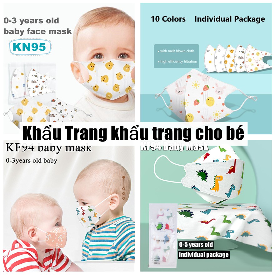 Khẩu trang kn95 3D bảo vệ an toàn dành cho trẻ em