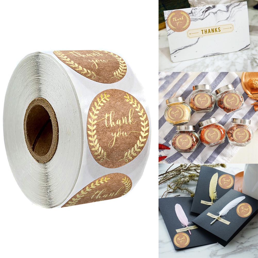 Nhãn Dán Chữ Thank You Trang Trí Quà Tặng