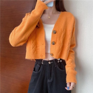 Áo Cardigan Form Croptop Chất Len (Hàng Đặt Trước)