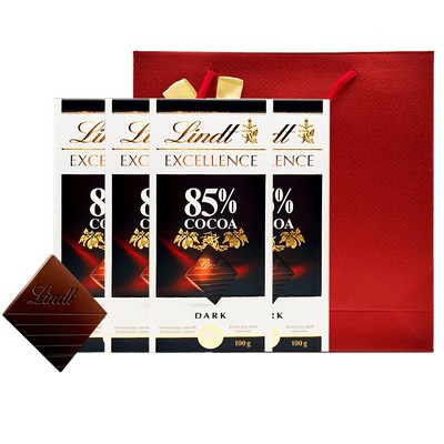 Sen lindt100 % 99% 85% 78% 70% rượu Sôcôla đen hàng khối 4 khối kết hợp quà tặng valentine