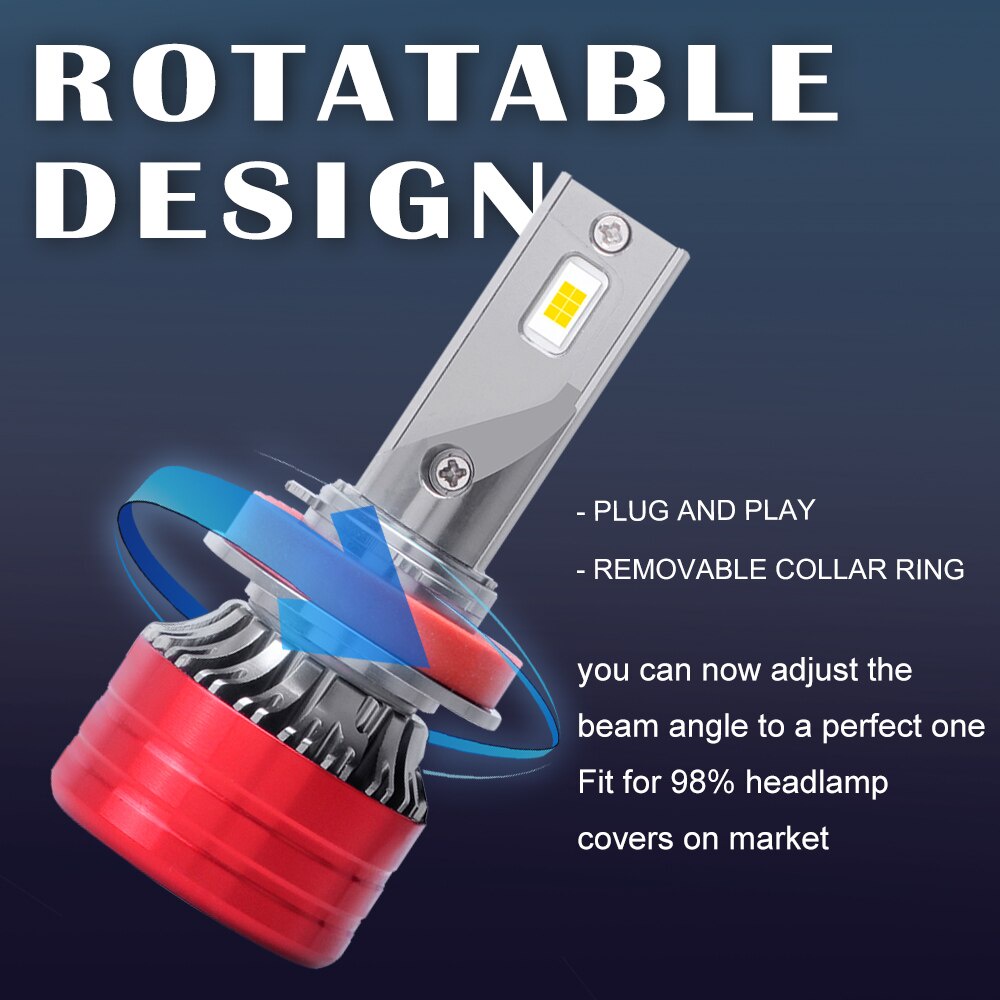 2 Đèn Pha LED Siêu Sáng 30000LM H7 H4 H1 H8 H11 H3 HB3 9005 HB4 9006 110W 6500K Cho Xe Hơi