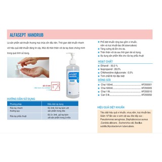 Dung dịch rửa tay Alfasept Handgel 500ml