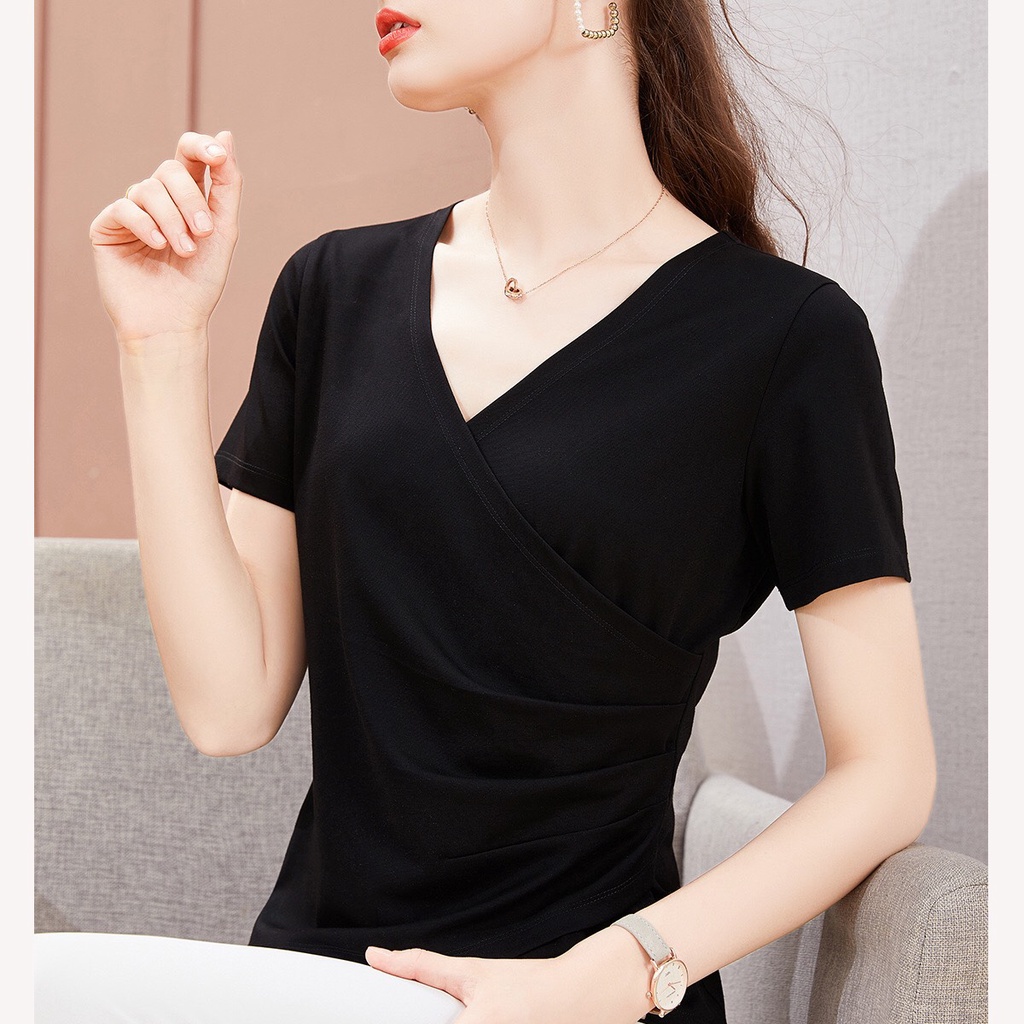 J208A Áo thun nữ hè ngắn tay hàng nhập