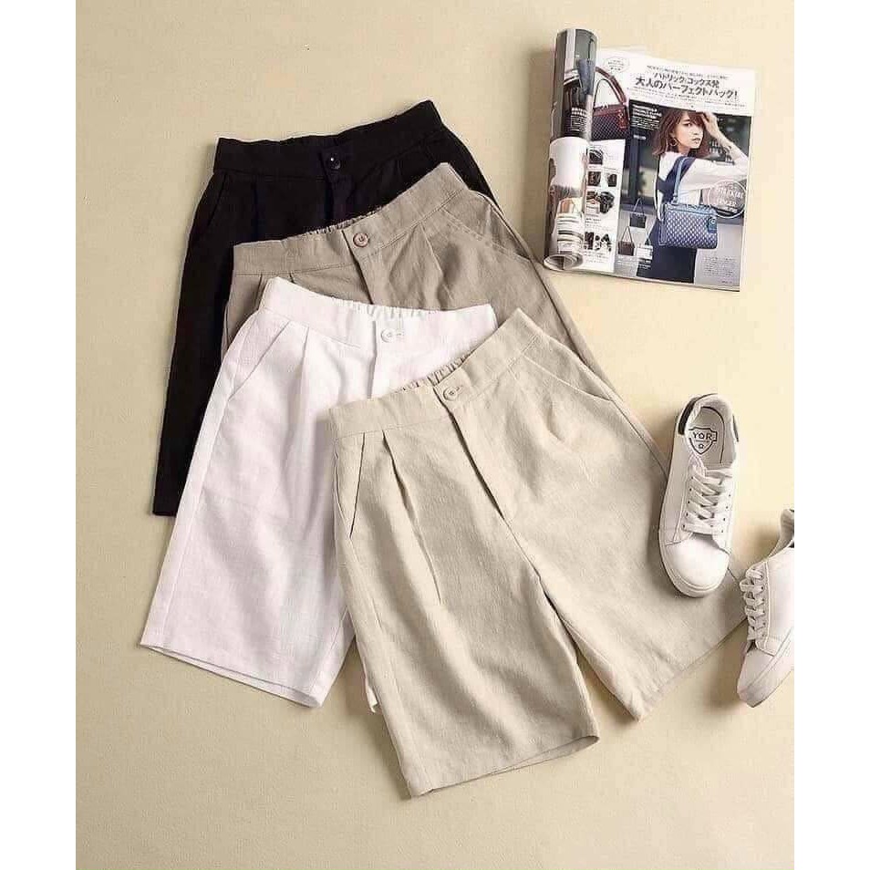 [GÍA HỦY DIỆT]Quần shorts, đùi,lửng, sooc nữ vải đũi khóa thật siêu hot