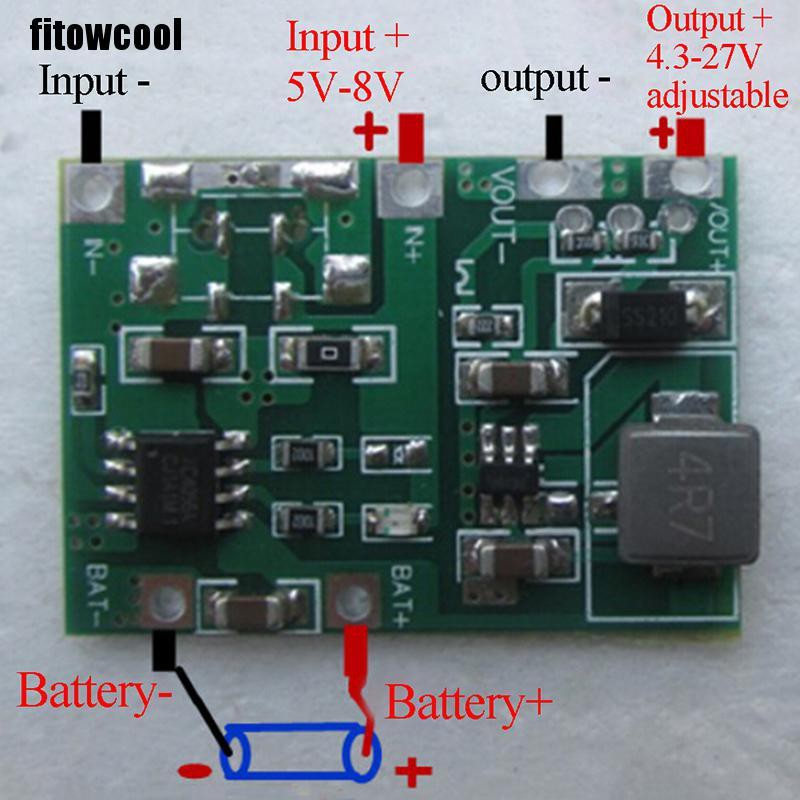 Fcvn USB lithium lipo 18650 battery charger 3.7V 4.2V to 5V 9V 12V 24V step up module Motivated