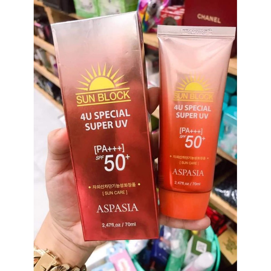 KEM CHỐNG NẮNG 4U SPECIAL SUPER UV SUN BLOCK ASPASIA 70ML