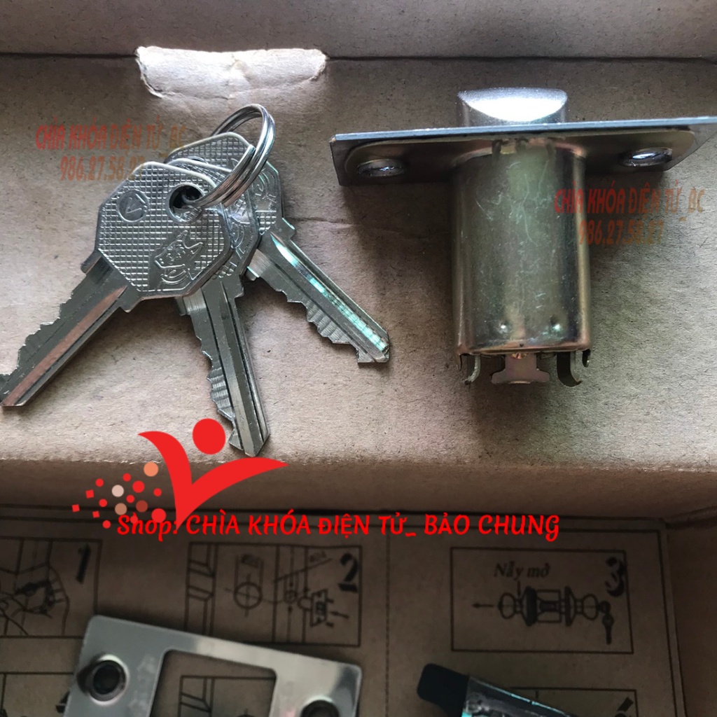 Ổ khóa tay nắm tròn Việt Tiệp lắp cho cửa gỗ, cửa nhôm kính, cửa nhựa...xả kho giá ưu đãi