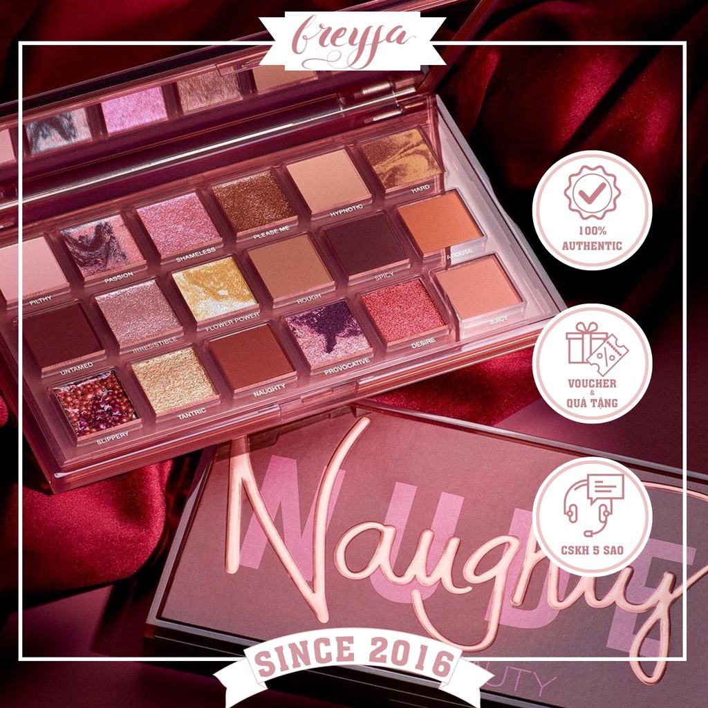 Phấn Mắt Huda Beauty TRENDING SIÊU HOT Bản Dupe Naughty Nude Eyeshadow Palette 18 Ô HỒ TRỢ MAKE UP