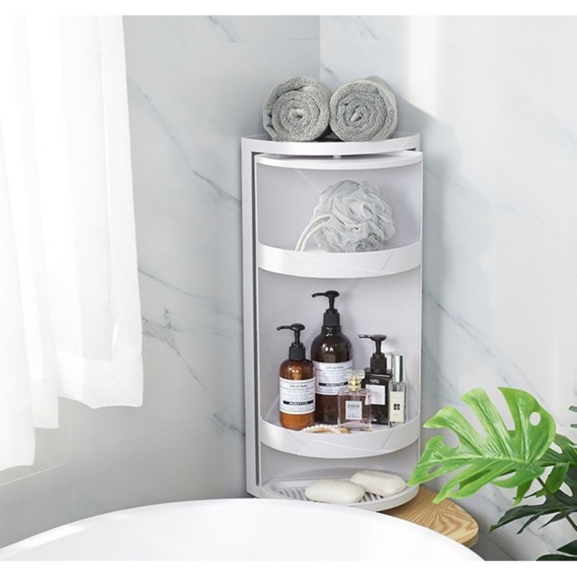 Kệ góc xoay nhà tắm nhà bếp 3 tầng