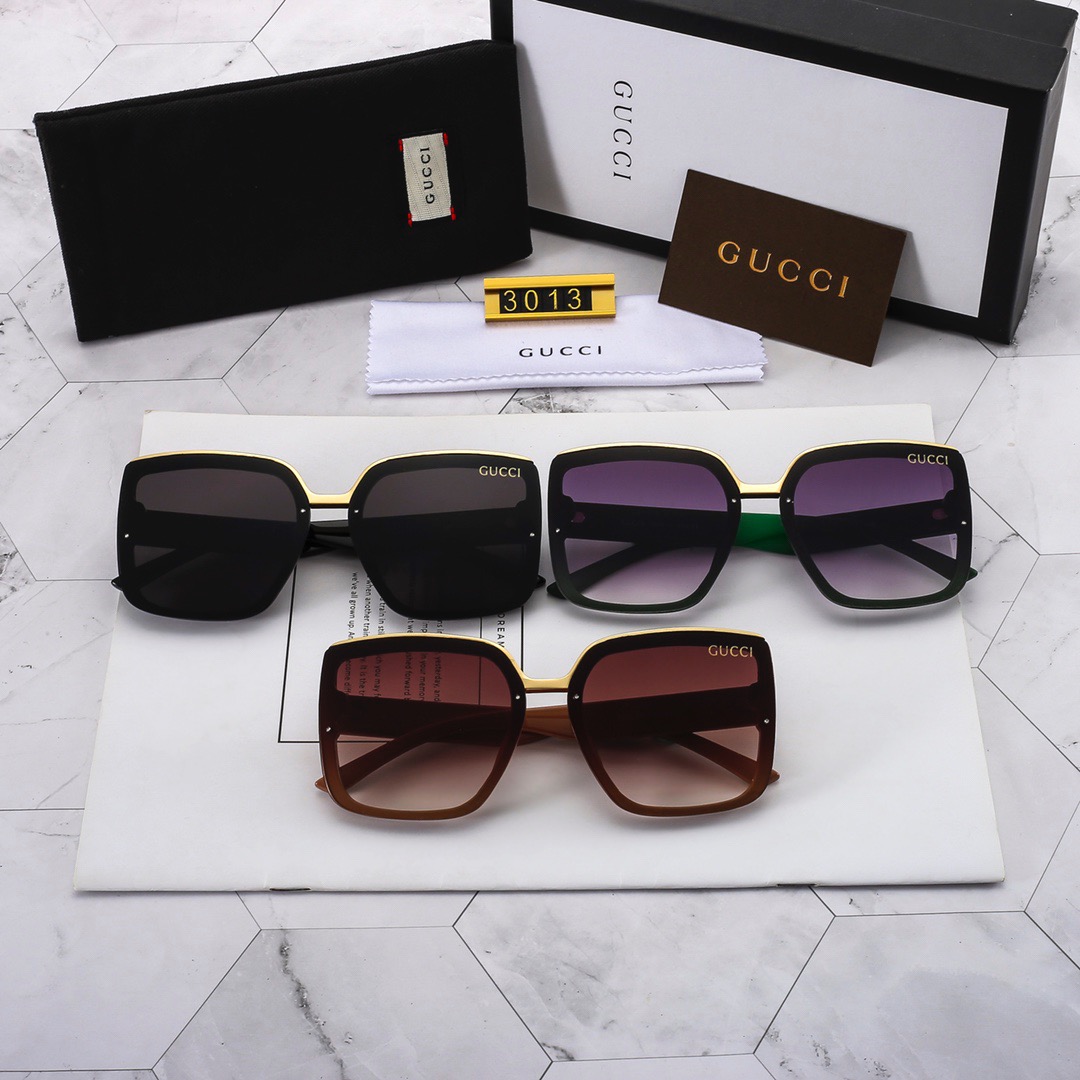 Gucci_ Kính râm 2021 Thời trang Hàn Quốc mới Kính râm phân cực nam và nữ Cặp đôi hợp thời trang Du lịch ngoài trời Kính râm lái xe thời trang Ngôi sao đường phố Chụp ảnh Wild Anti-UV Kính râm