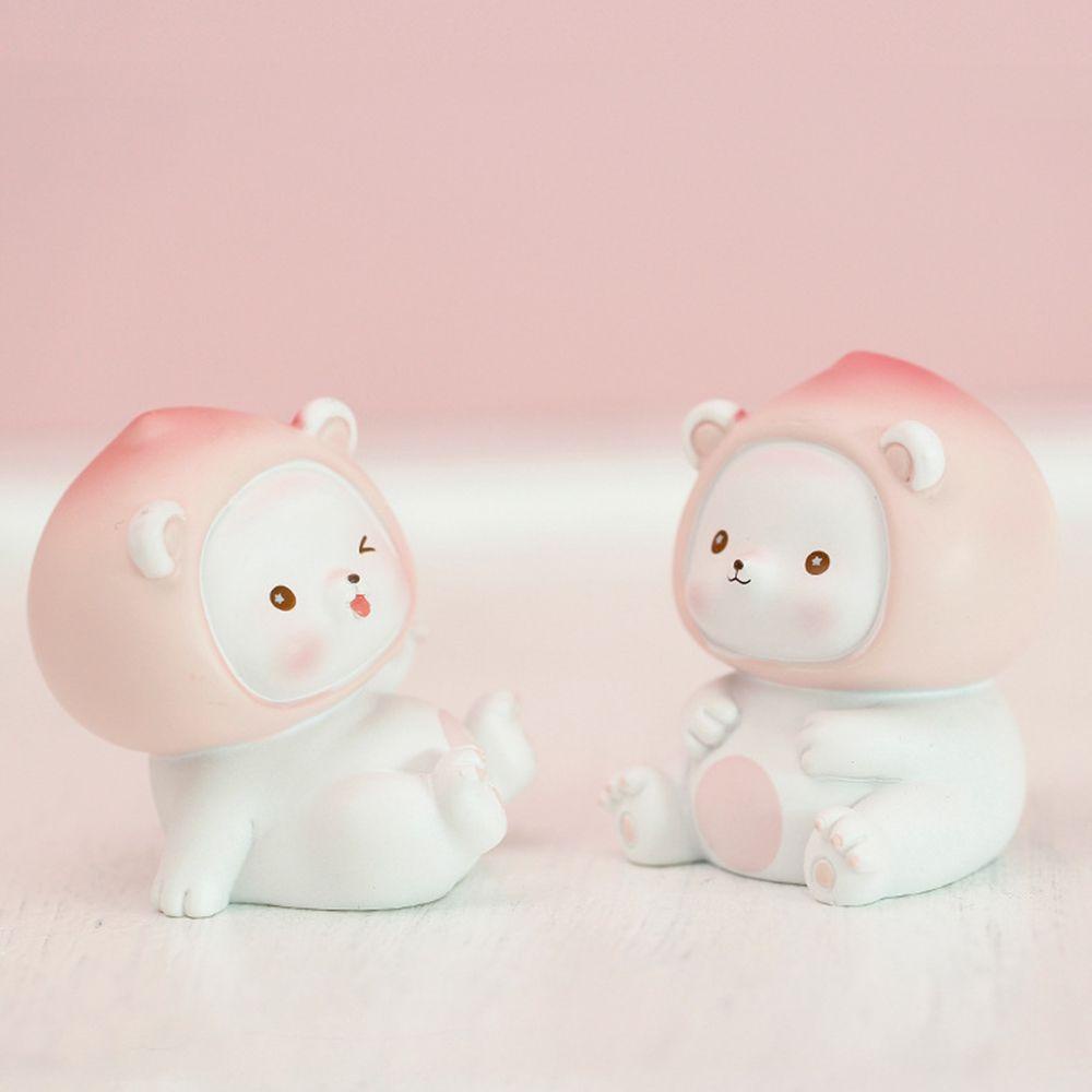Mô Hình Gấu Đào Bằng Nhựa Resin Trang Trí Nhà Cửa