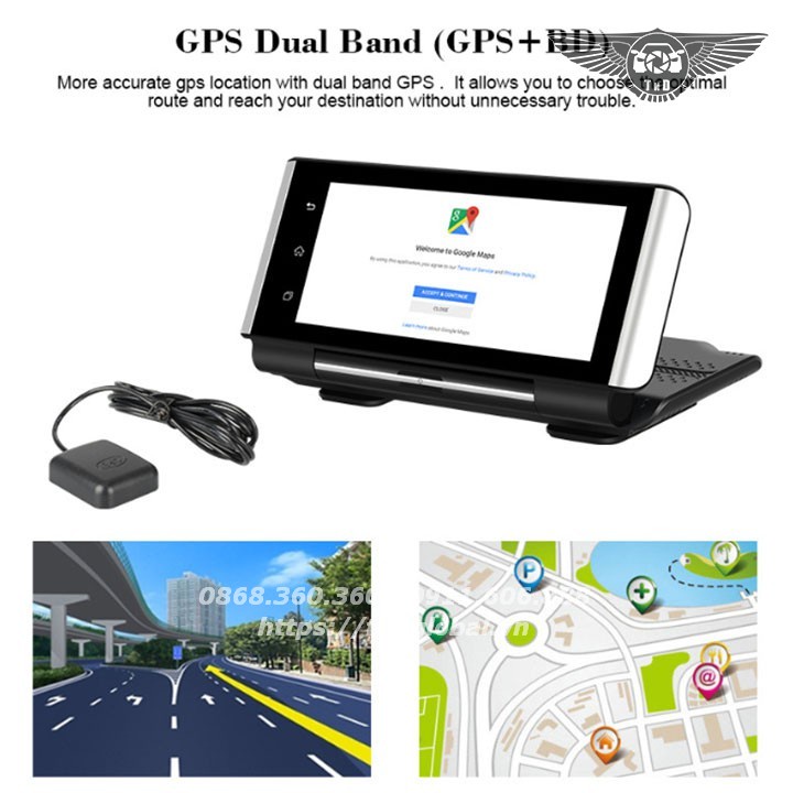 Camera hành trình đặt taplo ô tô 4G, wifi, 7 inch tích hợp cam lùi Phisung K7 | BigBuy360 - bigbuy360.vn