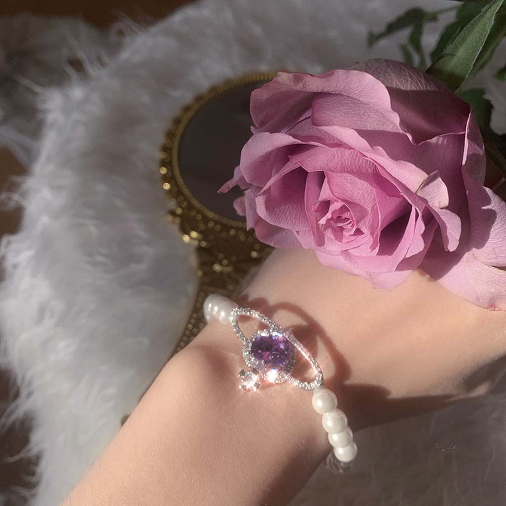 vòng cổ / Vòng Tay / Khuyên Tai Hình Trái Tim / Hành Tinh Màu Tím Thanh Lịch Thời Trang Cho Nữ