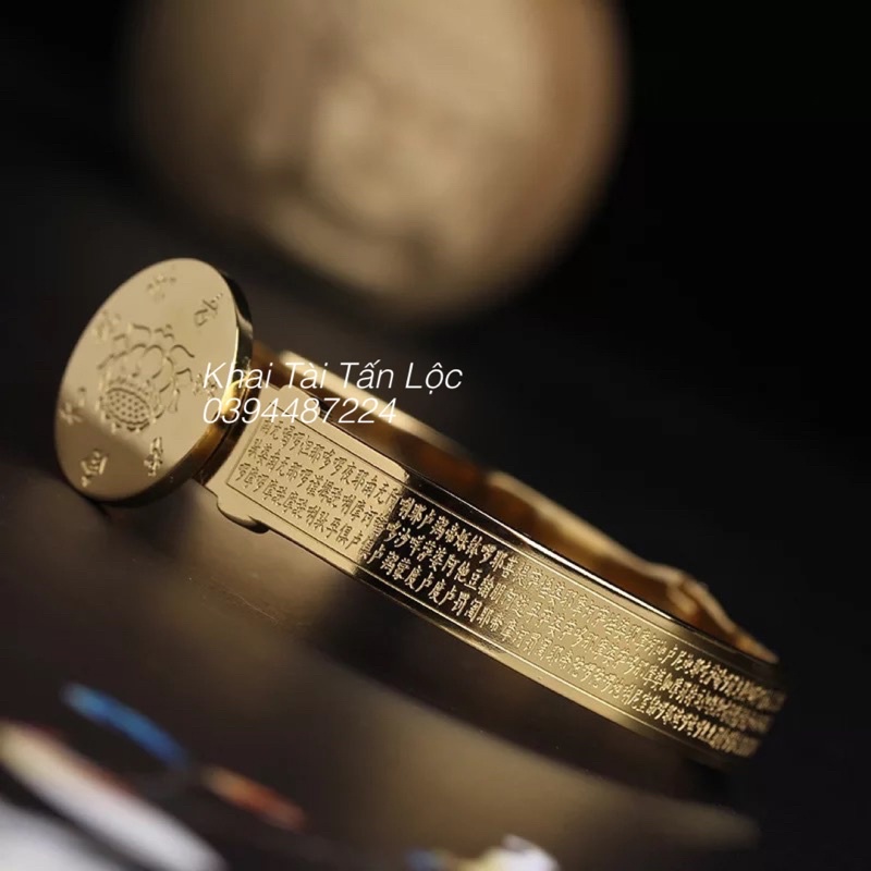 Vòng tay khắc chú đại bi và hoa sen mẫu mới