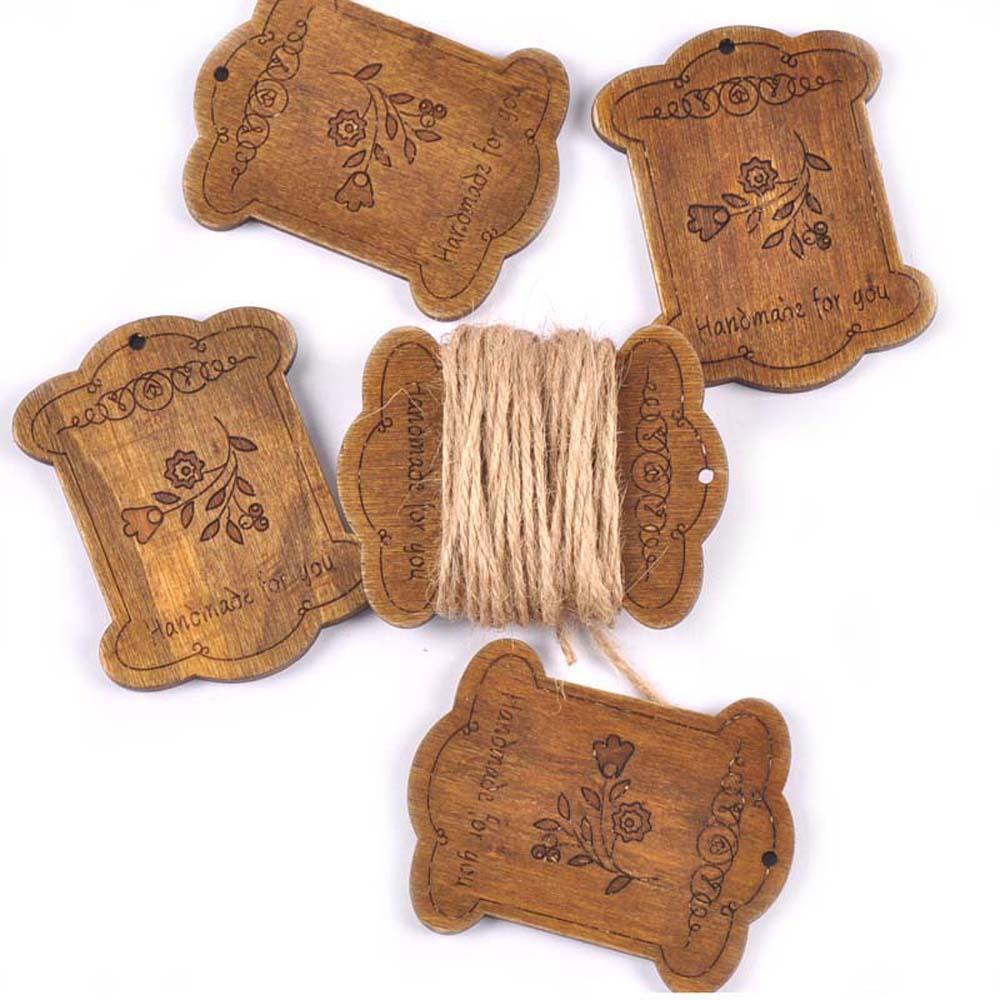 YIYU Ống Chỉ Bằng Gỗ Trọng Lượng Nhẹ Họa Tiết Hoa Dùng May Vá Thủ Công