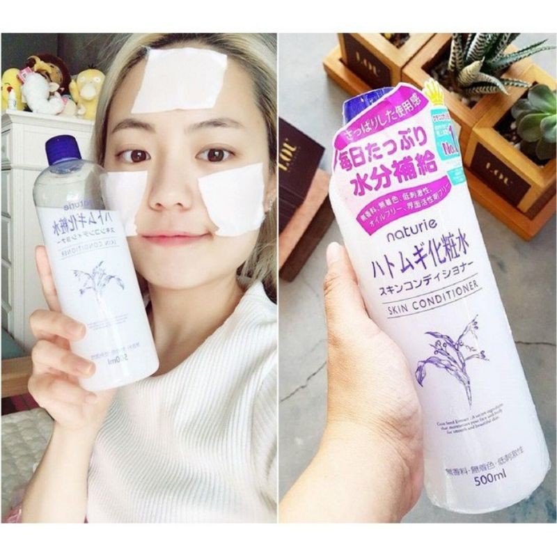 ❤𝙁𝙧𝙚𝙚𝙨𝙝𝙞𝙥❤NƯỚC HOA HỒNG GẠO NATURIE SKIN NHẬT 500ML