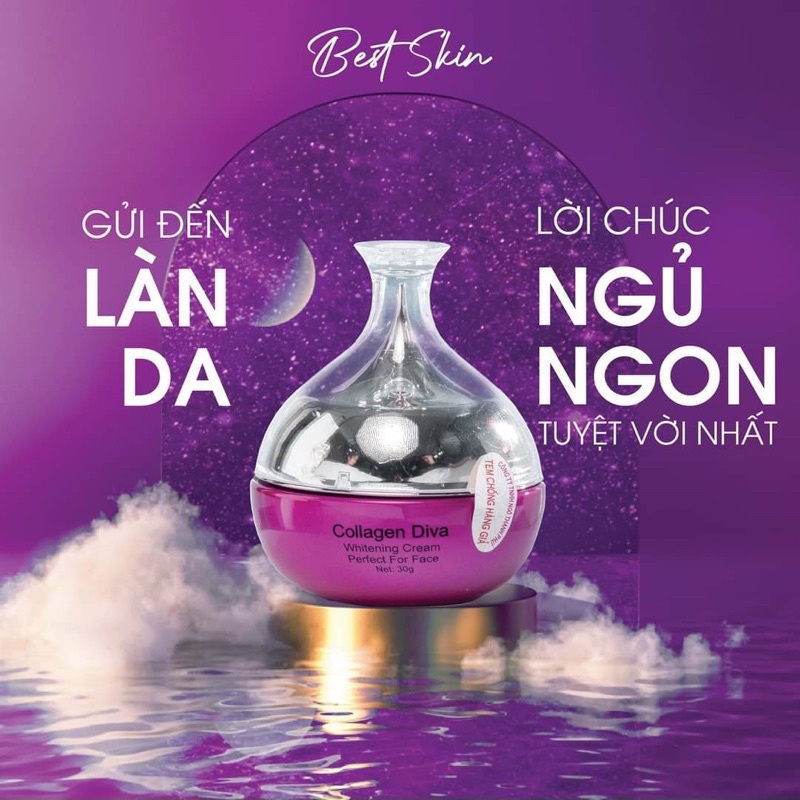 Mua 3 tặng 1 SRM 250k - Collagen Diva kem dưỡng trắng da chống lão hóa