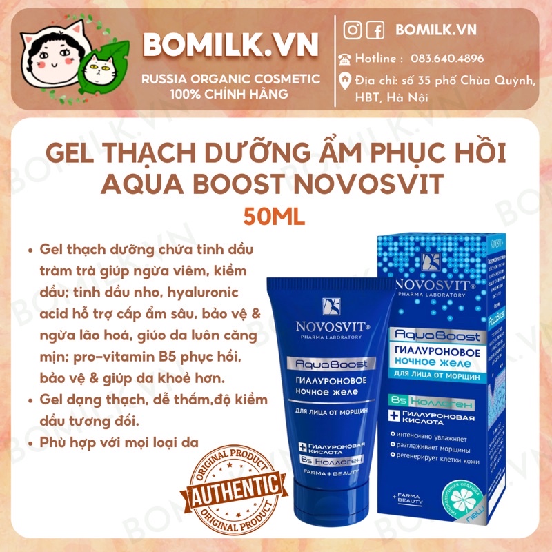 Gel dưỡng ẩm Aqua Boost Novosvit