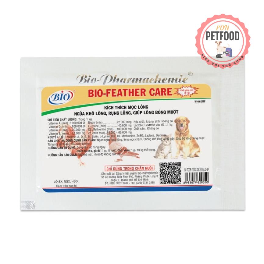 Bio Feather Care - Giúp Kích Thích Mọc Lông, Ngừa Rụng Lông, Giúp Lông Óng Mượt Chó Mèo