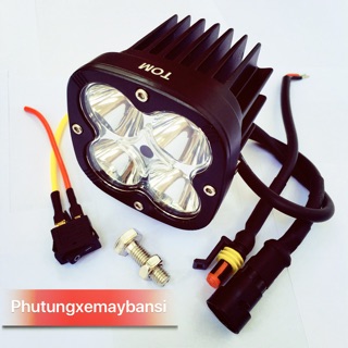 Đèn trợ sáng L4 TOM chip XML 2 xịn siêu sáng tặng công tắc