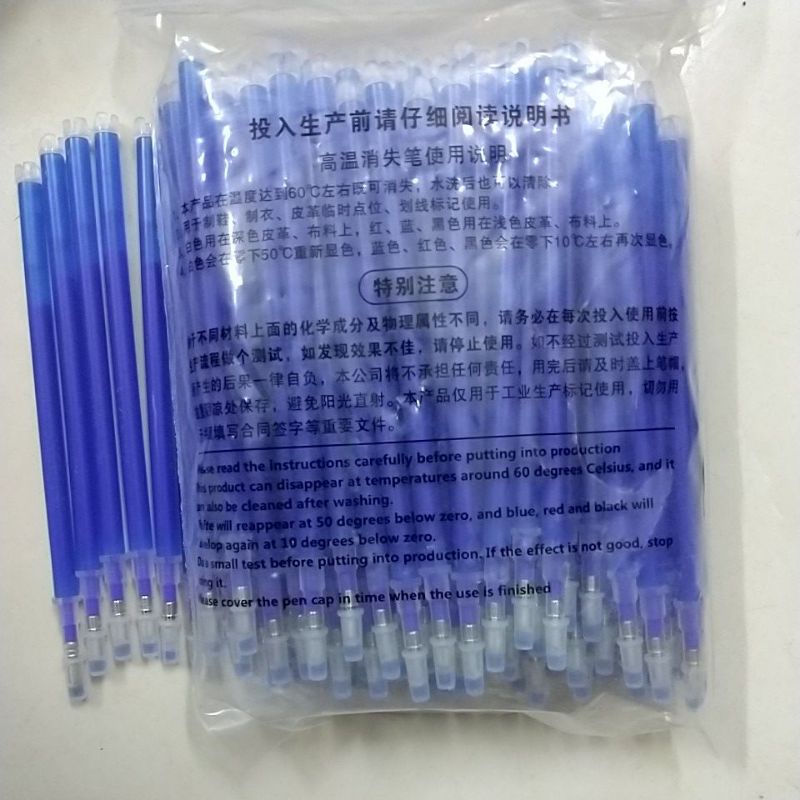 Combo 10 Ruột bút bay mầu viết trên vải bay mầu khi dùng nhiệt như: Là , ủi...