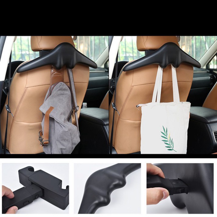 Sản Phẩm Móc treo quần áo trên xe hơi, ô tô cao cấp thương hiệu Joyart JY190 .