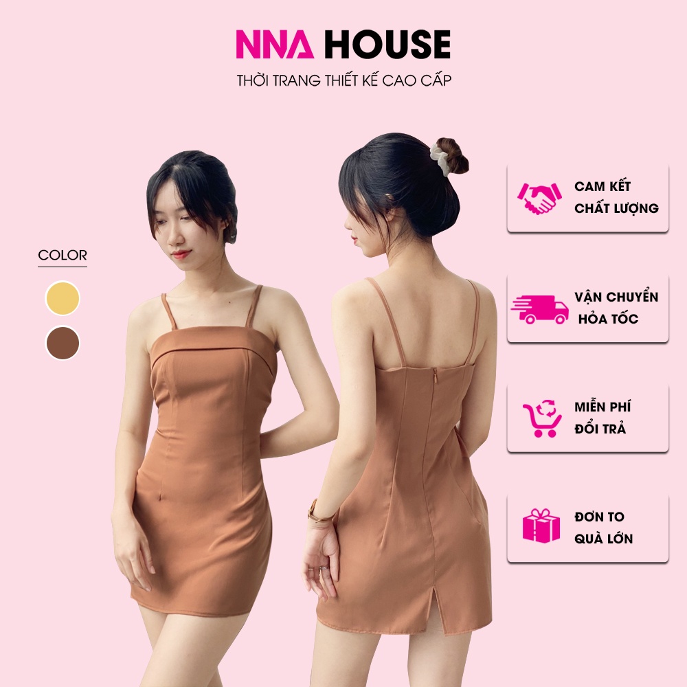 Đầm hai dây - Váy 2 dây mềm mịn - Váy Body nữ thiết kế NNAHOUSE Mã NA208