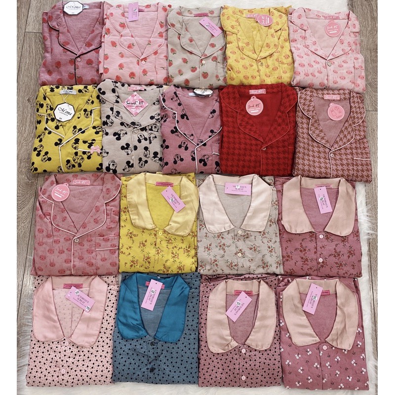 Bộ Lụa Tay Dài Cao Cấp☘️Đồ Bộ Pijama [ẢNH THẬT+VIDEO] | BigBuy360 - bigbuy360.vn