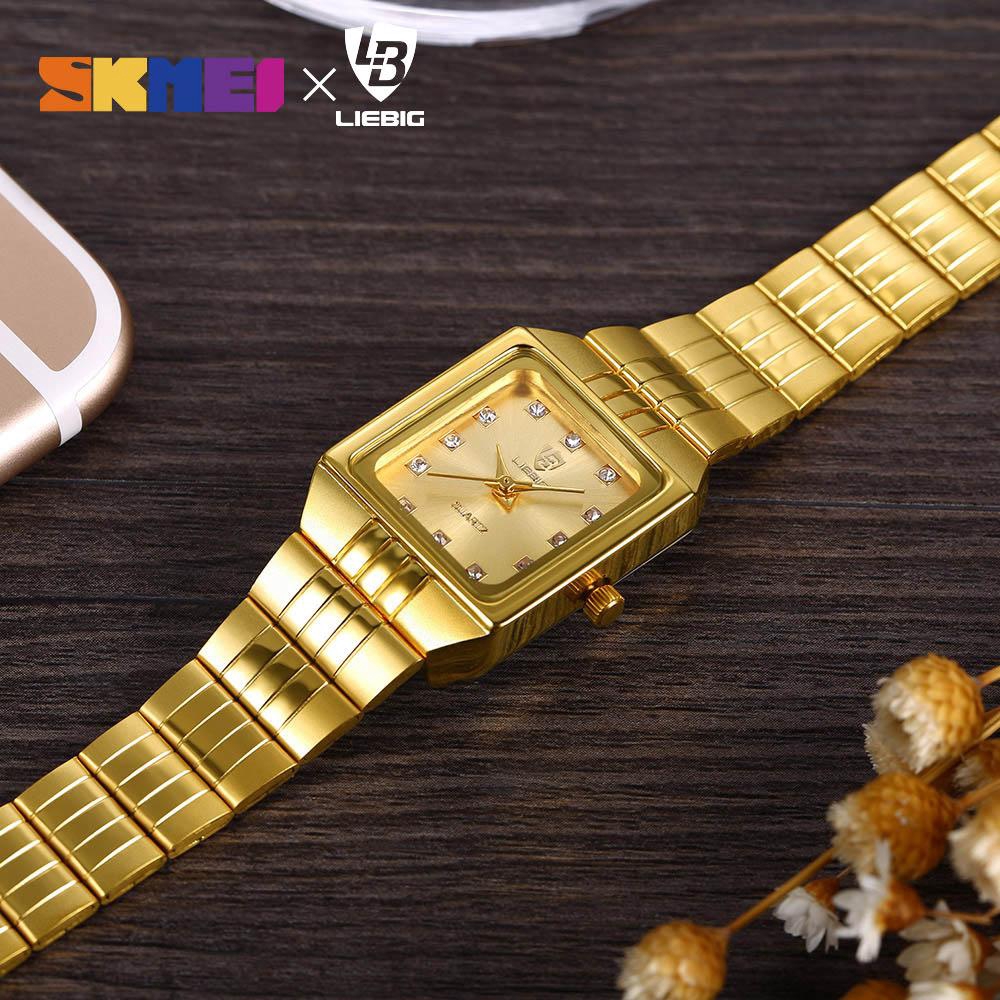 SKMEI 8808 Fashion Simple Quartz Stainless Steel Waterproof  watch for women