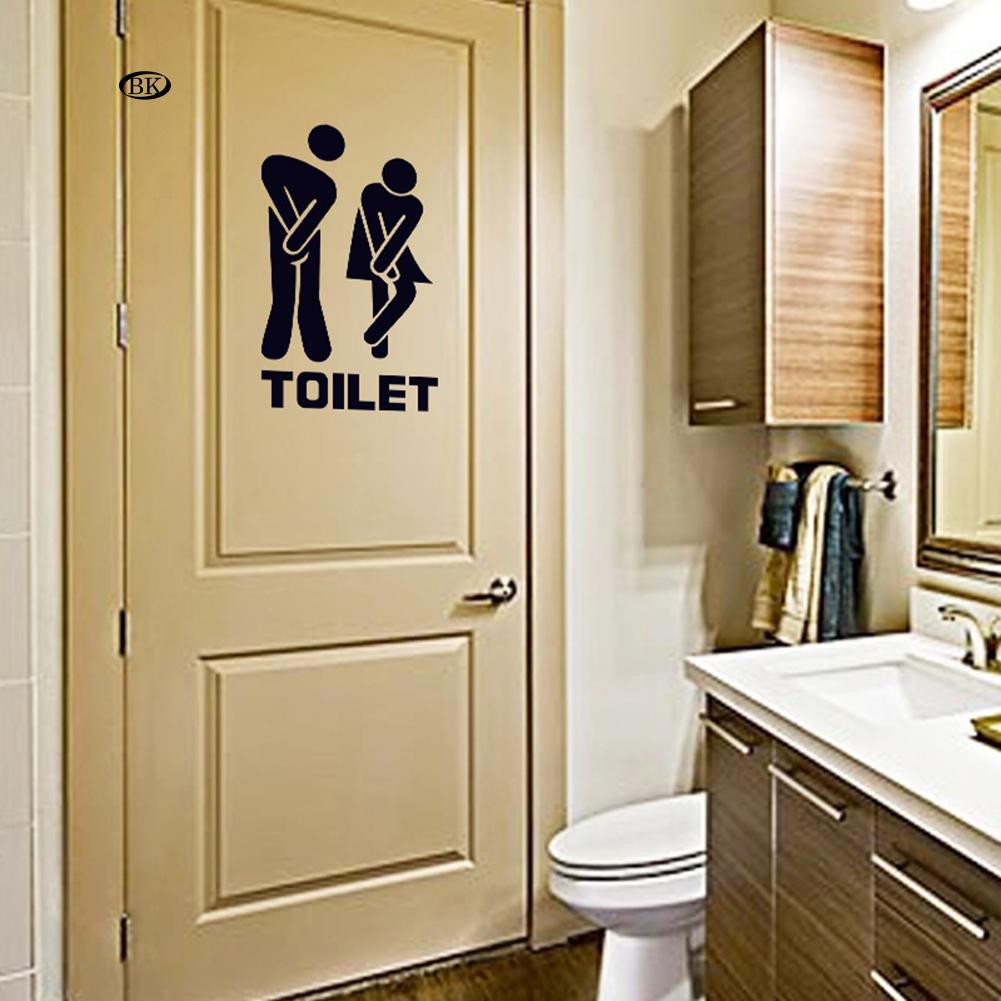 Nhãn Dán Trang Trí Cửa Tự Dính Có Thể Tháo Rời Cho Nhà Vệ Sinh