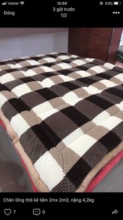 Chăn lông thỏ Muji. Link 2.0kg