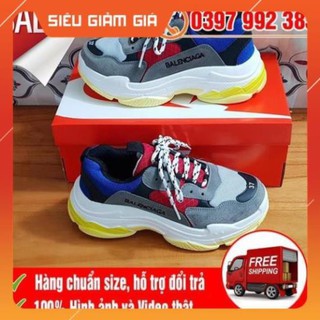 MUA LÀ SALE [TRỢ GIÁ SHIP] Giày Balen Triple S Đỏ Xanh Nam Nữ .0 . hàng cso bảo hành 2020 . . . : ⚡ . . .