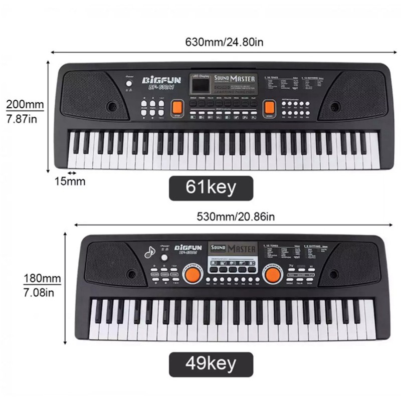 Bigfun 49 Keys Electronic Keyboard Piano Digital Music Key Board