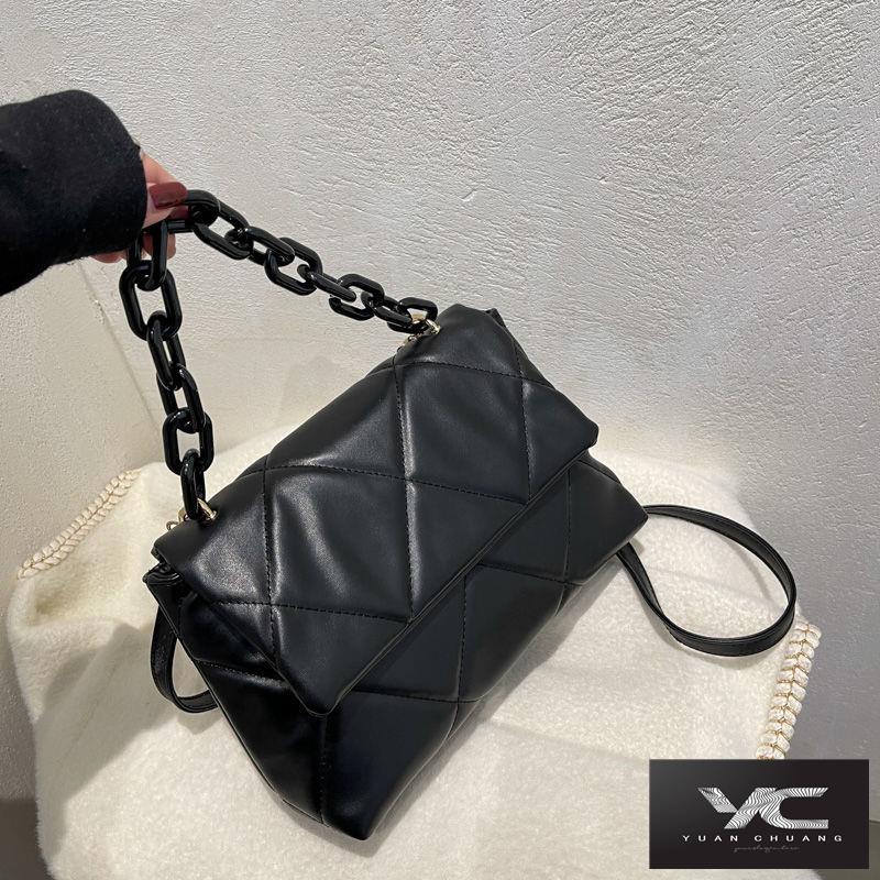 Túi Đeo Chéo Hình Vuông Nhỏ Họa Tiết Hình Thoi Thời Trang Thu Đông Năm Mới 2022 Chất Lượng Cao Cho Nữ