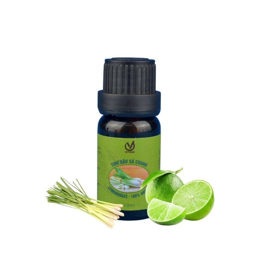 Tinh dầu thiên nhiên Sả Chanh 10ml đuổi muỗi cực tốt nguyên chất 100% Venado essential oils lemongrass