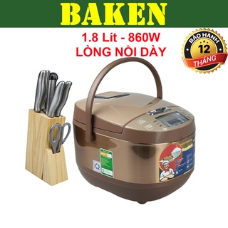 Nồi cơm điện tử đa năng cao cấp 1.8 lít matika mtk-1885 - kèm bộ dao fimex fi-017 - baken