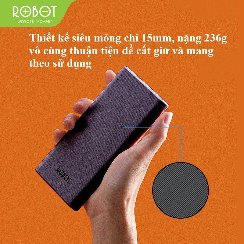 Pin Sạc Dự Phòng ROBOT RT170 10.000mAh 2 Output_pin sac du phong input output &