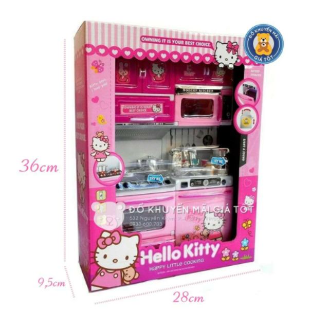 😽 ĐỒ CHƠI NHÀ BẾP NẤU ĂN SỬ DỤNG PIN HELLO KITTY (918-7K) 😽