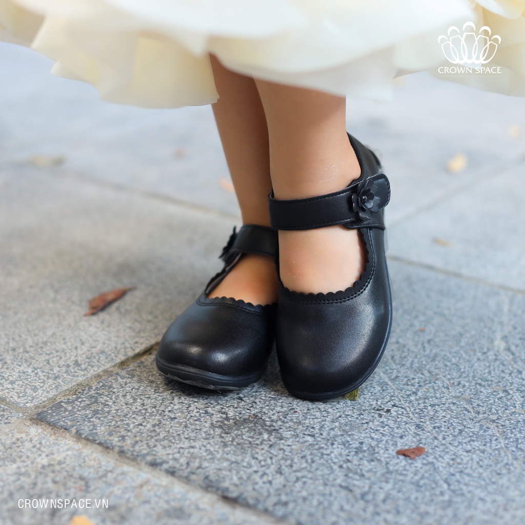 Giày Búp Bê Đi Học Bé Gái Crown Space School Shoes CRUK3073 Hoàn Toàn Mới 2022 Size 30 đến 36 - PHIÊN BẢN BASIC