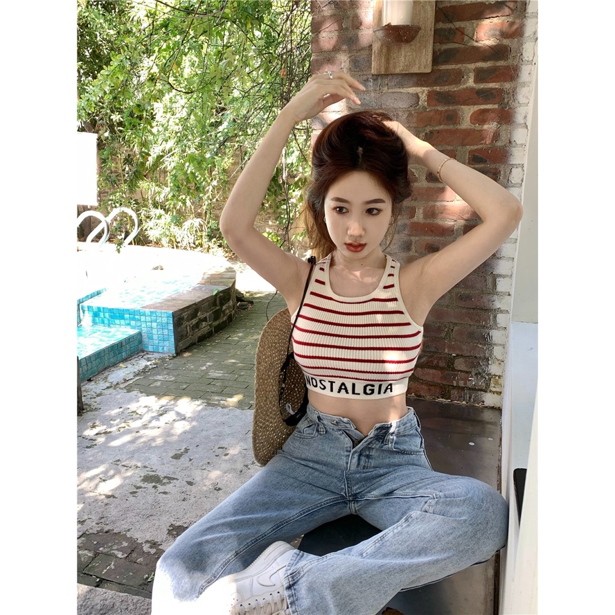 Cocory vn Áo Croptop Thể Thao In Chữ Thời Trang Mùa Hè Có 3 Màu Dành Cho Bé Gái