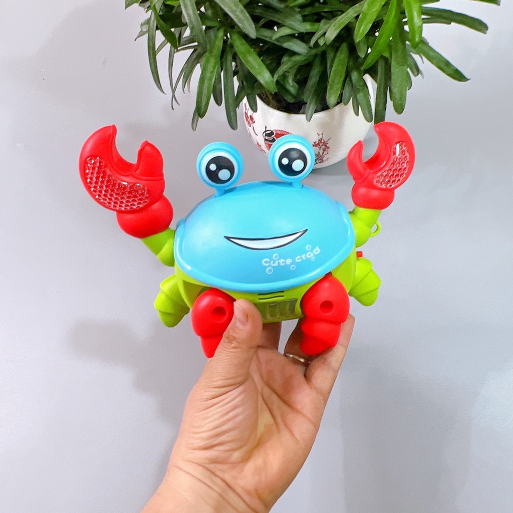 ĐỒ CHƠI CON CUA CHẠY PIN CÓ NHẠC PHÁT SÁNG CHO BÉ - Thư Viện Đồ Chơi