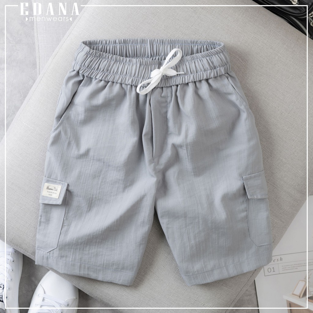 Quần đùi nam Edana Menswear túi hộp vải đũi đẹp cao cấp ,không nhăn , không xù cho người 45 - 78kg | BigBuy360 - bigbuy360.vn