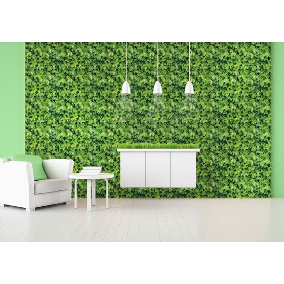 Cuộn 10m Giấy dán tường thảm lá xanh 3D