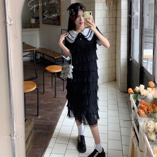 Order đầm cổ sen bigsize phối tầng