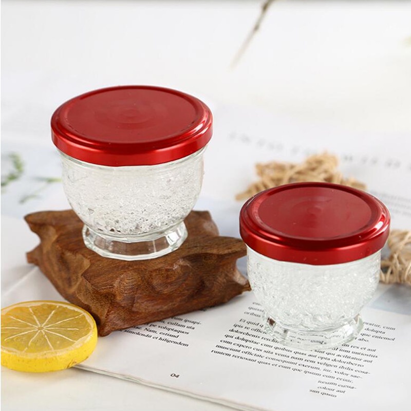 Hũ Thuỷ Tinh Hoa Sen 50ml 75ml 100mlDùng Trưng Yến Gia Vị